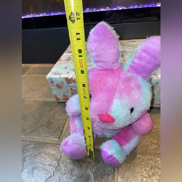 Animal Adventure 2019 Blue & Purple Tie Dyed BUNNY Rabbit plush stuff animal - Picture 6 of 8